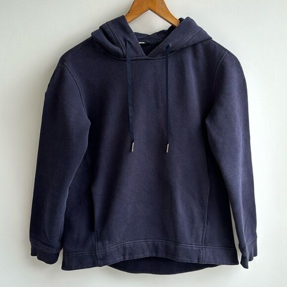 lululemon Wind Down Pullover Cotton Hoodie Navy Sz4 - Picture 2 of 14